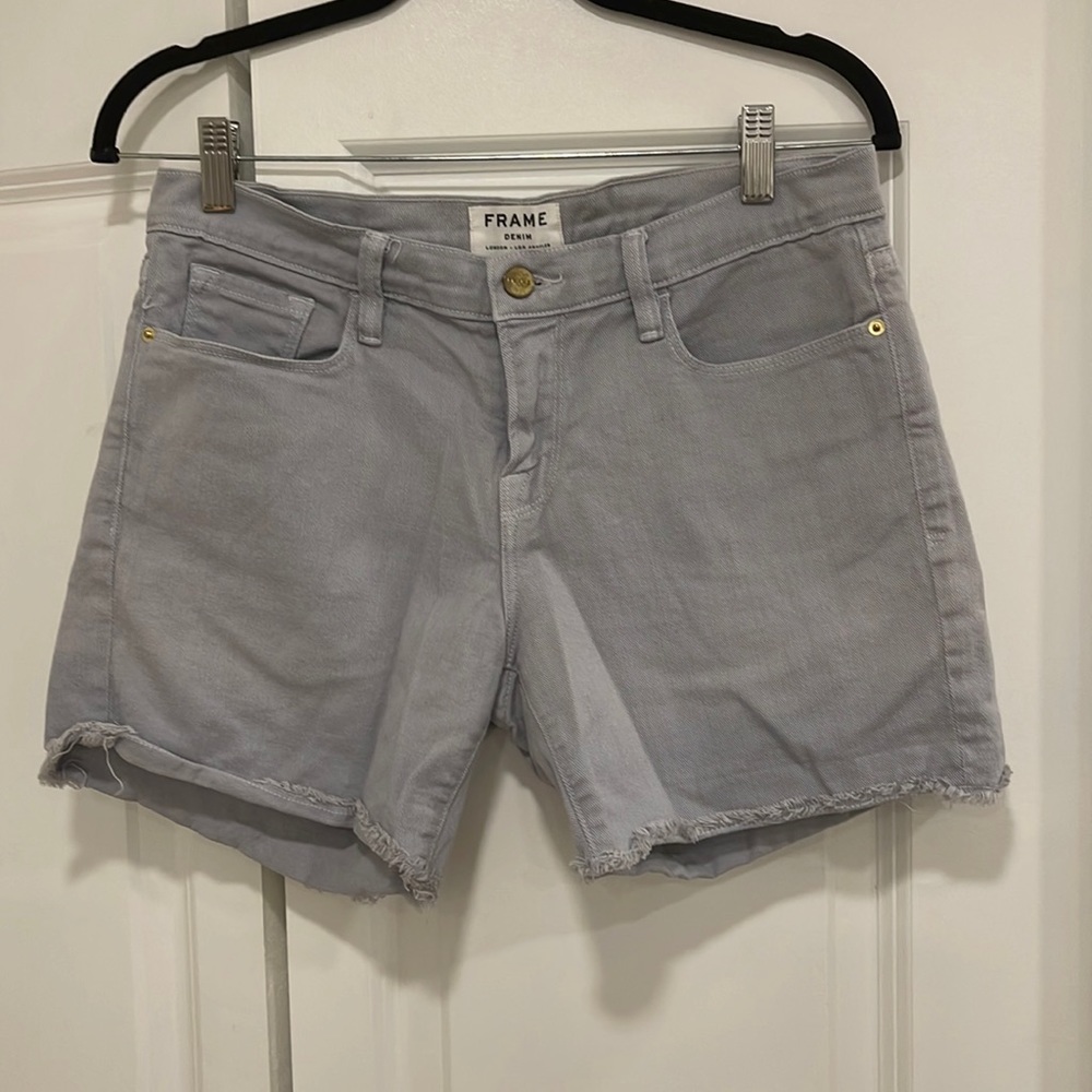 FRAME denim size 27 grey denim shorts excellent condition